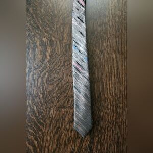 Vintage 🎩 1950's Skinny Rockabilly Steampunk Buckingham Necktie EUC $24